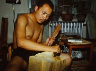 Wang Keping, Beijing 1980; Photo:  Gail Pellett