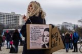 April 17, 2021, Munich, Bavaria, Germany: A Corona rebel invokes Sophie Scholl, a symbol of the resistance against Nazis